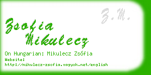 zsofia mikulecz business card